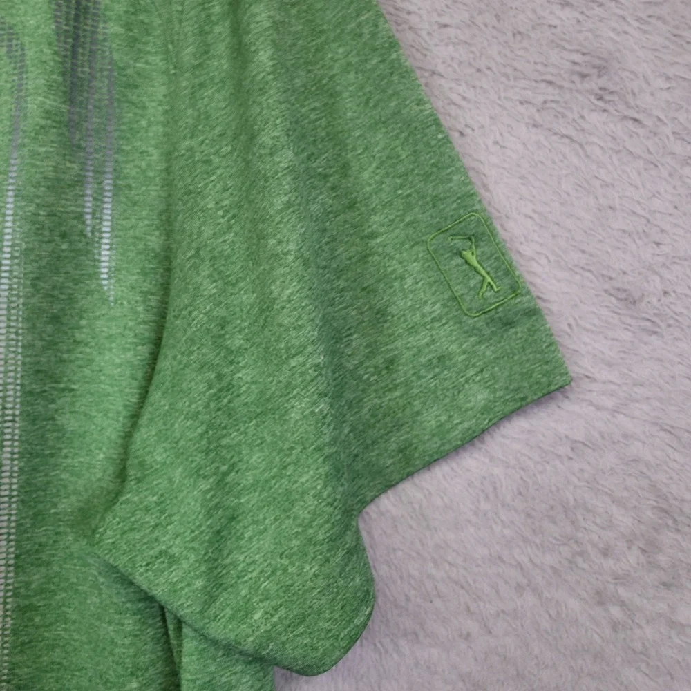 PGA‎ Tour Golf Polo Shirt Mens XL Green Quick Dry Performance Athleisure Outdoor